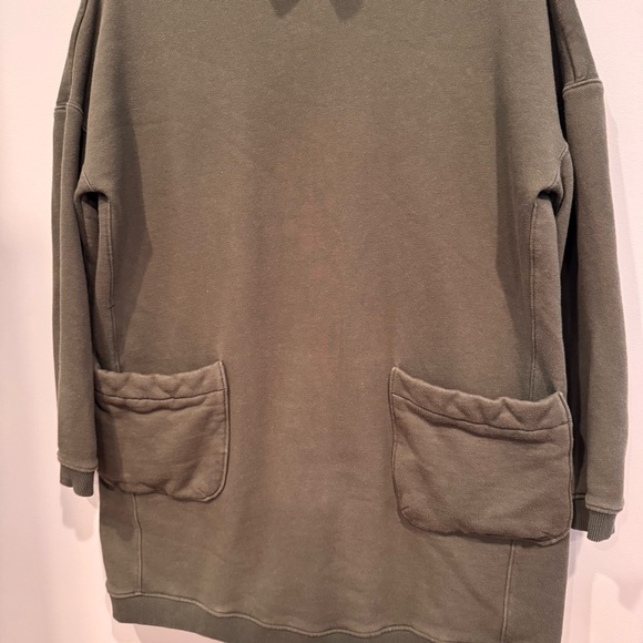 Tuckernuck Pomander Place Forest Green Porter Sweatshirt Dress Fleece Medium - Picture 3 of 9